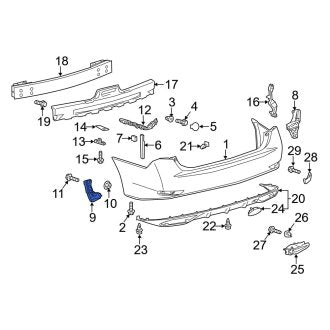 New OEM Left Bumper Cover Bracket Fits, 2013-2020 Lexus GS - Part # 5215630080