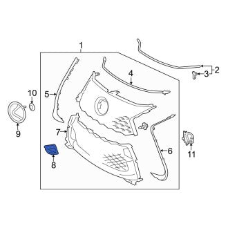 New OEM Front Grille Cap Fits, 2016-2020 Lexus GS - Part # 5212830080