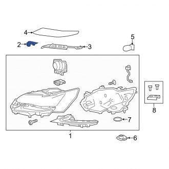 New OEM Left Headlight Bracket Fits, 2016-2020 Lexus GS - Part # 8115630J30