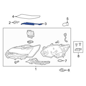 New OEM Right Headlight Bracket Fits, 2016-2020 Lexus GS - Part # 8111630J30