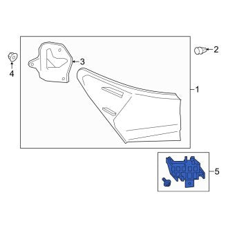 New OEM Rear Right Tail Light Bracket Fits, 2013-2020 Lexus GS - Part # 5256230150
