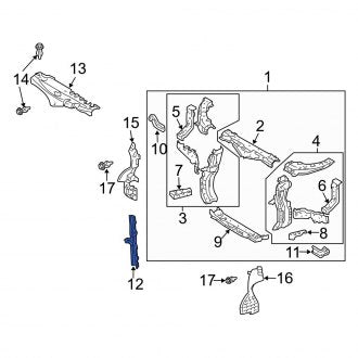 New OEM Hood Latch Support Fits, 2006-2008 Lexus RX - Part # 5320848010