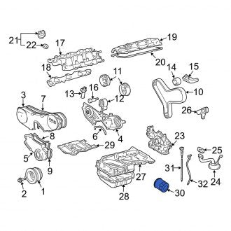 New OEM Engine Oil Filter Fits, 1990-2006 Lexus ES - Part # 90915YZZD1