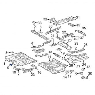 New OEM Genuine Lexus, Rear Floor Pan Bracket - Part # 5.8331E+35