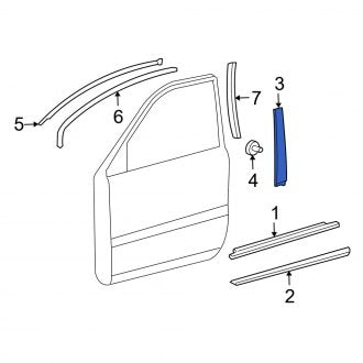 New OEM Front Right Door Window Molding Fits, 2006-2008 Lexus RX - Part # 7575548011