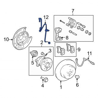 New OEM Rear Right ABS Wheel Speed Sensor Wiring Harness Fits, 2004-2009 Lexus RX - Part # 8951648030