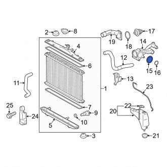 New OEM Engine Coolant Thermostat Housing Gasket Fits, 2007-2018 Lexus ES - Part # 1632531010