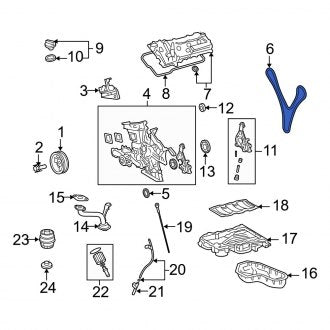 New OEM Engine Timing Chain Fits, 2007-2024 Lexus ES - Part # 135070P010