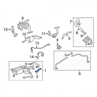 New OEM Evaporative Emissions System Lines Fits, 2010-2015 Lexus RX - Part # 2382031180