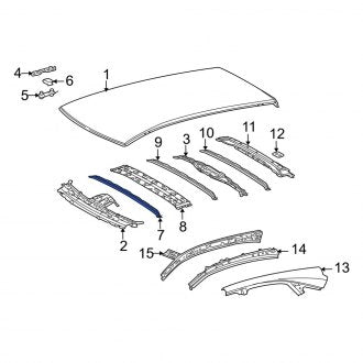 New OEM Roof Bow Fits, 2010-2015 Lexus RX - Part # 6312348040