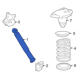 New OEM Rear Suspension Shock Absorber Fits, 2010-2014 Lexus RX - Part # 4853148291