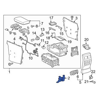 New OEM Console Bracket Fits, 2013-2015 Lexus RX - Part # 5899548050