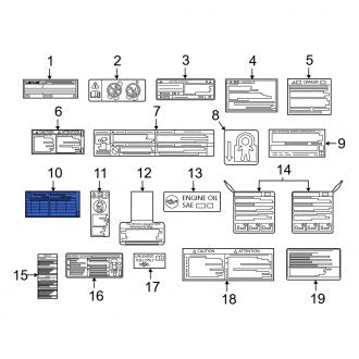 New OEM Genuine Lexus, Tire Information Label - Part # 4266176240