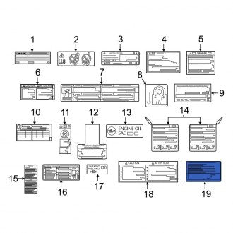 New OEM Genuine Lexus, Caution Label - Part # 11285F2010