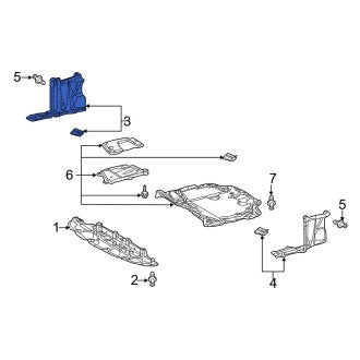 New OEM Front Right Radiator Support Splash Shield Fits, 2019-2024 Lexus UX - Part # 5144310020