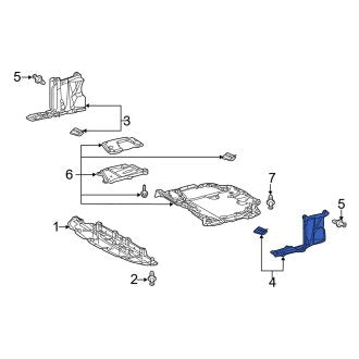 New OEM Front Left Radiator Support Splash Shield Fits, 2019-2024 Lexus UX - Part # 5144410020