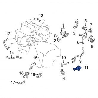 New OEM Lower Radiator Coolant Hose Bracket Fits, 2021-2025 Lexus UX - Part # 1657524050