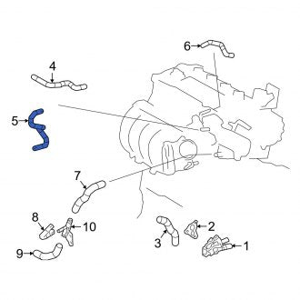 New OEM Left Radiator Coolant Hose Fits, 2019-2025 Lexus UX - Part # 1657124070