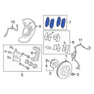 New OEM Front Disc Brake Pad Set Fits, 2019-2024 Lexus ES - Part # 446533480