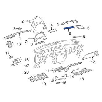 New OEM Lower Instrument Panel Trim Panel Fits, 2019-2022 Lexus UX - Part # 5542276020C0