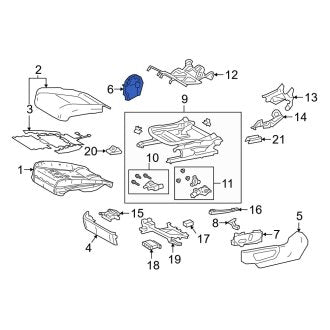 New OEM Front Left Inner Seat Trim Panel Fits, 2019-2024 Lexus ES - Part # 718620R100C0