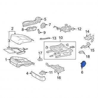 New OEM Front Right Inner Seat Trim Panel Fits, 2019-2024 Lexus ES - Part # 7186147070C1