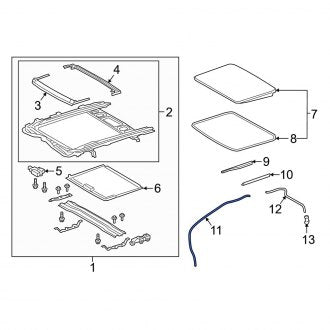 New OEM Front Left Sunroof Drain Hose Fits, 2019-2025 Lexus UX - Part # 6324076030