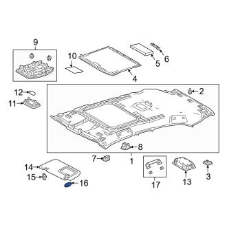 New OEM Genuine Lexus, Sun Visor Cap - Part # 7431760040A2