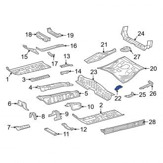 New OEM Right Seat Belt Reinforcement Fits, 2019-2025 Lexus UX - Part # 5828202230