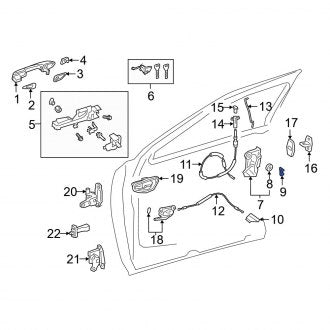 New OEM Genuine Lexus, Front Left Door Lock Rod Cover - Part # 6903276010