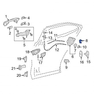 New OEM Genuine Lexus, Front Right Door Lock Rod Cover - Part # 6903176010