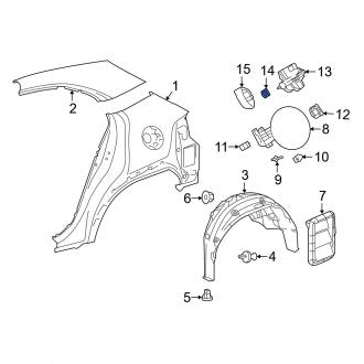 New OEM Genuine Lexus, Fuel Filler Door Lock Actuator Clip - Part # 7737712090