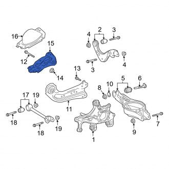 New OEM Right Suspension Trailing Arm Bracket Fits, 2019-2025 Lexus UX - Part # 4871710010