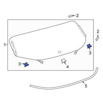 New OEM Genuine Lexus, Left Back Glass Spacer - Part # 6481976020