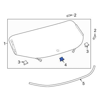 New OEM Genuine Lexus, Back Glass Clip - Part # 6481776010