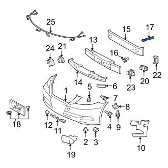 New OEM Front Tow Hook Fits, 2007-2009 Lexus LS - Part # 5196150042