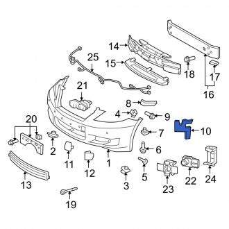 New OEM Front Right Bumper Cover Insulator Fits, 2010-2012 Lexus LS - Part # 5242250020