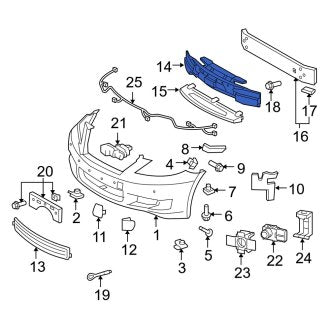 New OEM Front Bumper Impact Absorber Fits, 2010-2012 Lexus LS - Part # 5261150100