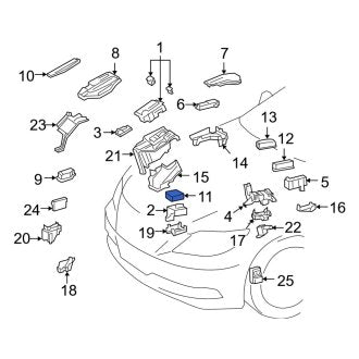 New OEM Upper Fuse Box Cover Fits, 2008-2012 Lexus LS - Part # 8266250330