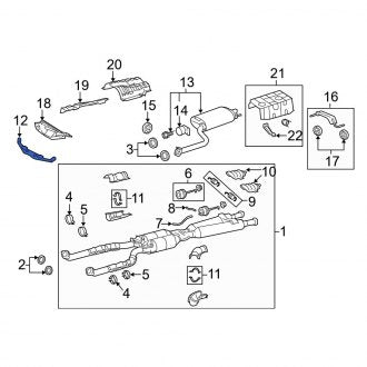 New OEM Exhaust System Hanger Bracket Fits, 2008-2012 Lexus LS - Part # 1750638100