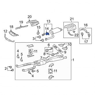 New OEM Exhaust Muffler Bracket Insulator Fits, 2010-2012 Lexus LS - Part # 1758138040