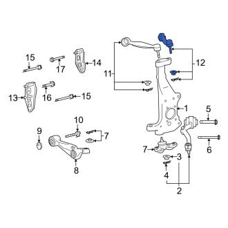 New OEM Front Left Lower Forward Suspension Control Arm Fits, 2008-2017 Lexus LS - Part # 4864050081