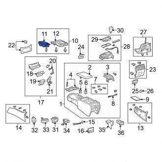 New OEM Console Cup Holder Fits, 2007-2012 Lexus LS - Part # 55620500410