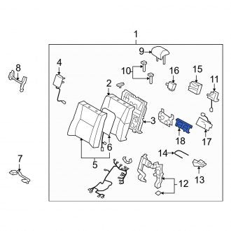 New OEM Rear Right Seat Motor Bracket Fits, 2008-2009 Lexus LS - Part # 8669550030