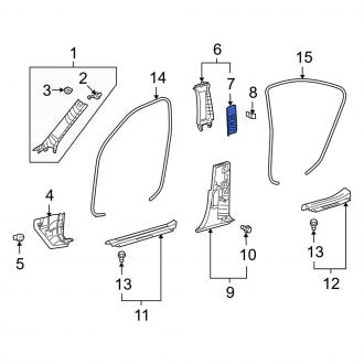 New OEM Front Right Seat Belt Anchor Plate Cover Fits, 2007-2008 Lexus LS - Part # 7313550070A0