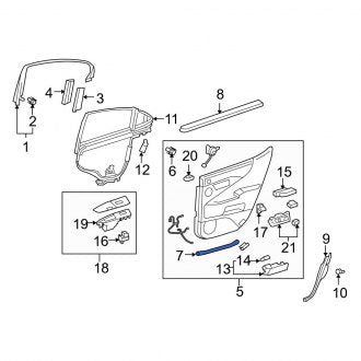 New OEM Rear Right Lower Door Seal Fits, 2008-2017 Lexus LS - Part # 6233050040