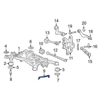 New OEM Rear Suspension Subframe Reinforcement Bracket Fits, 2007-2017 Lexus LS - Part # 5229550030