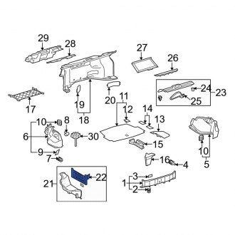 New OEM Rear Cargo Net Fits, 2008 Lexus LS - Part # 6343450030C0