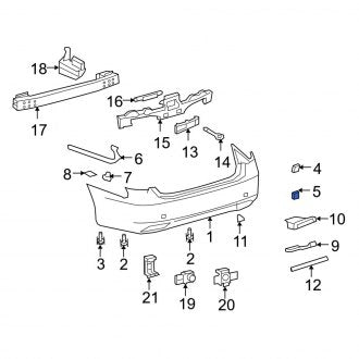 New OEM Rear Right Bumper Cover Reinforcement Fits, 2007-2012 Lexus LS - Part # 5218750030