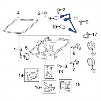 New OEM Front Headlight Wiring Harness Fits, 2008-2011 Lexus LX - Part # 8112560D60